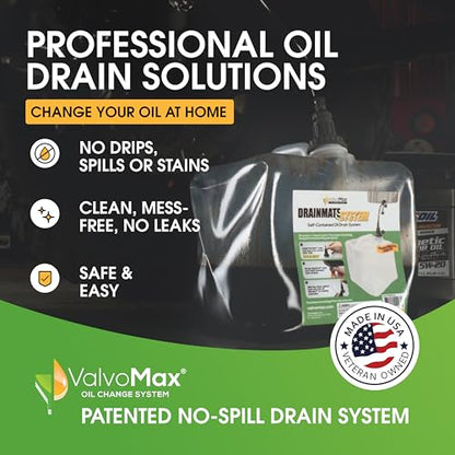 ValvoMax Oil Drain Containers – Clean, No-Mess Used Oil Collection System – Compatible Quick Twist Oil Drain Valve (20 Qt Jug with Handle) - style: 20 Qt Jug with Handle