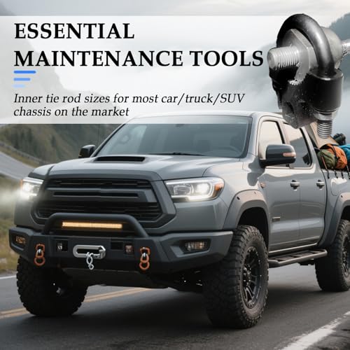 Inner Tie Rod Removal Tool with 3/8" Drive Ports,Anti-Slip Inner Tie Rod Tool with U-Shaped Tooth Structure for Quick Dismantling & Installation,Heavy-Duty Ties Rods End Removal Tools