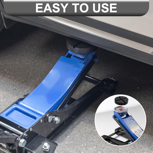 Heavy-Duty Floor Jack Rubber Pad, Universal Jack Adapter, Pinch Weld Side Frame Rail Protector - 2 Pack - size: 2 PACK
