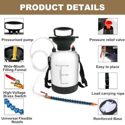 Manual Transmission Fluid Pump Kit, 3L Gear Oil Pump with 150cm Flexible TPU Hose, Brass No-Leak Valve, Hand Fluid Transfer Pump for ATF, Engine Oil, Brake Fluid, Coolant, Cars Trucks Boats - size: Fluid Pump-3L
