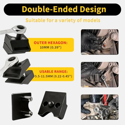 Lower Control Arm Prying Tool with 2 Extension Pole, 3PCS Pry Bar Wrench Adaptor & Strut Spreader, Ideal for Control Arm/Suspension Removal, Fits Most Front-Wheel Drive Vehicles - size: 7PCS