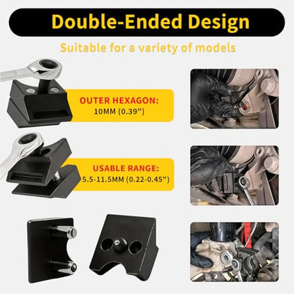 Lower Control Arm Prying Tool with 2 Extension Pole, 3PCS Pry Bar Wrench Adaptor & Strut Spreader, Ideal for Control Arm/Suspension Removal, Fits Most Front-Wheel Drive Vehicles - size: 7PCS