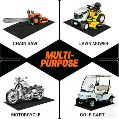 Oil Spill Mat, Absorbent Grease Garage Floor Protector Under Car Auto Repairs, Oil Change Leak Resistant Heavy Duty Rubber Mat for Driveway Tractor Mower, 64" x 32" Black - size: 64" x 32"