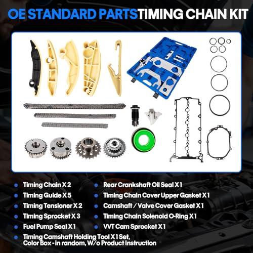 2.0L Timing Chain Kit with Tool Kit for 2017-2020 Land Rover Range Rover Velar Series for Jaguar XE XF Series, OE Standard Engine Timing Replacement Parts | OE Standard Timing Replacement parts, AJ133 - color: 2.0 L timing kit