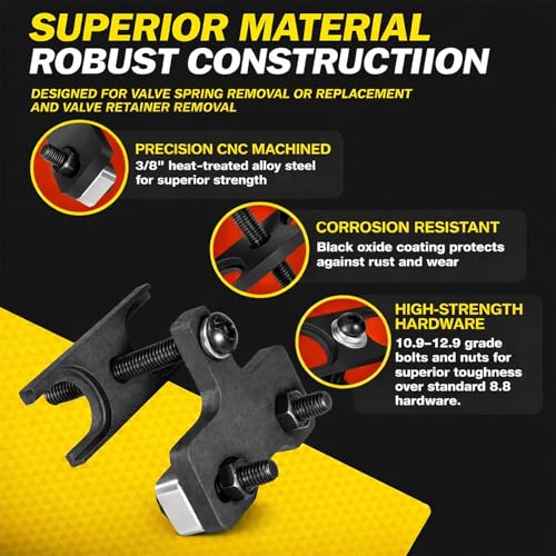 67605 LS Valve Spring Compressor Tool Suitable for 4.8 5.3 5.7 6.0 6.2 LS1 LS2 LS LS4 LS6 LS9 LSA Chevy, Corvette, Camaro, GTO, G8 GT, CTS-V, Firebird, Trans Am, Sierra, Silverado, Tahoe, Suburban, GM