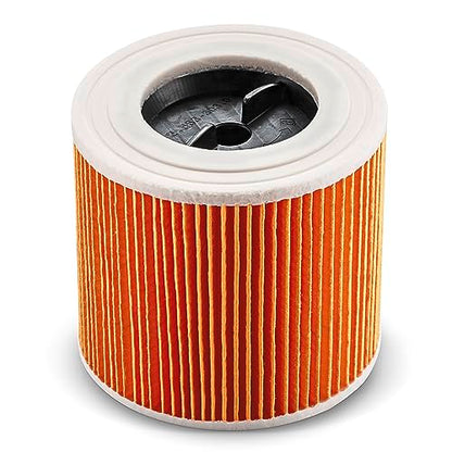 Karcher Cartridge Filter for Karcher Wet Dry Vacuum Cleaners - Compatible with WD 1 Compact, WD 2-18 and WD 3 - style: WD 1 Compact, WD 2, WD 3 Filter