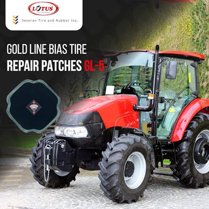 Lotus Gold Line Bias Tire Repair Patches GL-5 - size: 6-3/4x6-3/4"