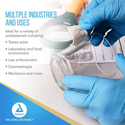 Dynarex Safe-Touch Disposable Nitrile Exam Gloves, Powder-Free, Latex-Free, Touchscreen Friendly & Used by Professionals, Blue, Large, 1 Box of 100 Safe-Touch Disposable Nitrile Exam Gloves - size: 100 Count (Pack of 1)