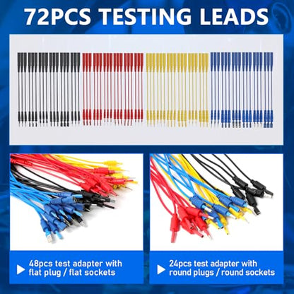 105 Piece Automotive Circuit Test Lead Kit, Multimeter Test Lead Kit, Multimeter Magnetic Kit for Fluke, Breakout Probe Kit, Large Alligator Clips, Voltmeter Leads - size: 105 Pcs Kit