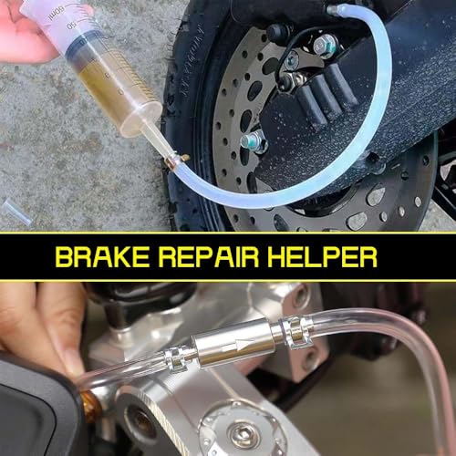 Brake Bleeder Hose with One-Way Check Valve for Car & Motorcycle | One-person brake bleeding, Hydraulic brake system, Clear PVC hose, Metal check valve, Cars, motorcycles, ATVs - color: 1 Pcs