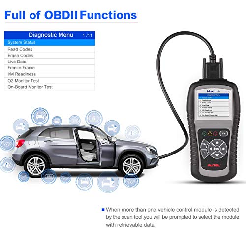 Autel MaxiLink ML519 OBD2 Scanner [Same as AutoLink AL519], 2026 OBDII Diagnostic Scan Tool, Enhanced Mode 6 Fault Code Reader, Check Engine Light (MIL), One-Click Smog Check, Upgraded Ver. of AL319 - color: Black