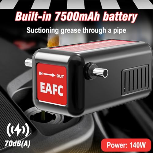 21V 140W Portable Oil Pump Rechargeable Electric Oil Transfer Extractor High Power Fuel Suction Pump for Cars, Ships, Helicopters, Motorcycles, Outdoor Equipment, Liquid Transfer Tool