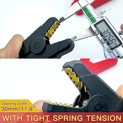 Car Battery Jumper Cable Clamps brass Insulated Alligator Clips Black & Red Boot Metal Spring Loaded Electric Test Clips 200A For Automotive Car Boat(lkelyonewy)