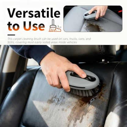 2026 New Car Upholstery Brush for Cleaning,Portable Car Carpet Brush with Dense Bristle & Non-Slip Handle,Multi-Purpose Upholstery Cleaner Brushes for Cars Trucks SUVs Interior