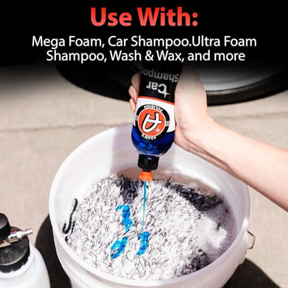 Adam's Polishes Microfiber Car Wash Mitt, Car Sponge Wrapped in Soft, Plush Fiber Cloth Material, Safe Washing with Any Car Soap, Bucket, Foam Gun, Foam Cannon, Other Cleaning Supplies
