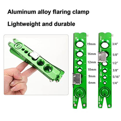 Bonvoisin Flaring Tool Kit 1/4”-3/4” HVAC Single Flare Tool 45° 45° Eccentric Tube Flaring Tool with Pipe Cutter for Copper Aluminum Tubing (5 in 1 Kit) - color: 5 in 1 Kit