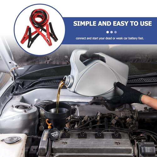 jojofuny Heavy Duty 1000a Pure Copper Automotive Booster Jumper Cables 2.8m Emergency Power Wire with Fully Covered Clamps for Car Battery Jump Starting