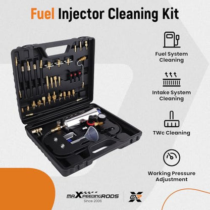 maXpeedingrods Fuel Injector Cleaner Kit, Non-dismantle Fuel Injector Cleaning Tool, Gasoline Fuel System Cleaner Tester, 800ML 140PSI Intake Valve Manifold Throttle Body Catalytic Converter Cleaner - style: 800ML