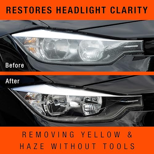 Nu Finish Headlight Restore and Repel – 2-Step Car Headlight Restoration Kit with 4 Restorer Wipes and Ceramic Sealant Spray, Head Light Restoring Kit - style: Headlight Restore & Repel Kit