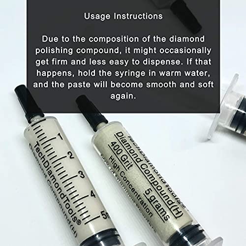 TechDiamondTools Diamond Polishing Compound Polishing Paste USA Made 200,000 Grit 0-0.1 Microns for Marble Glass Metal Rock Jewelry Resin Silver Chrome Gemstone with High Concentration Diamond Powder - size: 200,000 grit / 0 - 0.1 microns