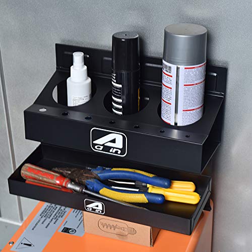 A A IN Magnetic Toolbox Tray Set, Tool Box holder Accessories for Tool Organizer,Garage Storage, 2 Trays, Can Caddy, Paper Towel & Screwdriver Holder (A049)