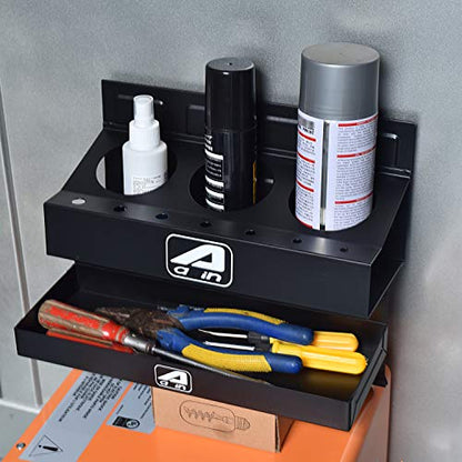 A A IN Magnetic Toolbox Tray Set, Tool Box holder Accessories for Tool Organizer,Garage Storage, 2 Trays, Can Caddy, Paper Towel & Screwdriver Holder (A049)