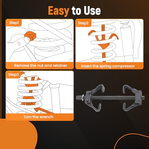 maXpeedingrods Coil Spring Compressor Tool Kit, Suspension Strut Remover Installer Tool Kit for Compress Remove and Install Vehicle Strut and Coil Springs - size: 3/4 inch