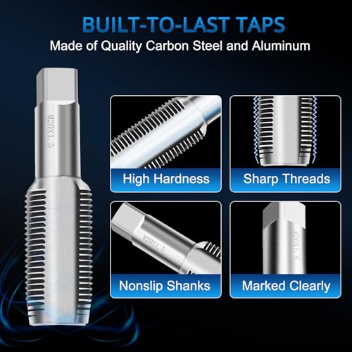 YSTOOL 114PCS Oil Pan Drain Plug Thread Repair Kit Metric Universal with Carry Case M13 M15 M17 M20 M22