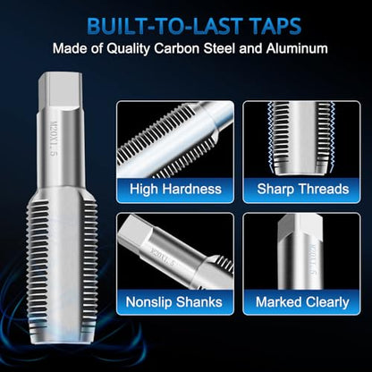 YSTOOL 114PCS Oil Pan Drain Plug Thread Repair Kit Metric Universal with Carry Case M13 M15 M17 M20 M22