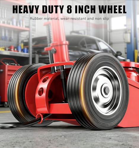 22 Ton 3-Position Air Hydraulic Floor Jack, 225mm - 435mm 44000lbs Pneumatic Hydraulic Heavy-Duty Truck Jack Air-Operated Axle Bottle Jack Service Repair Lifting Tool for Garages Repair Shops