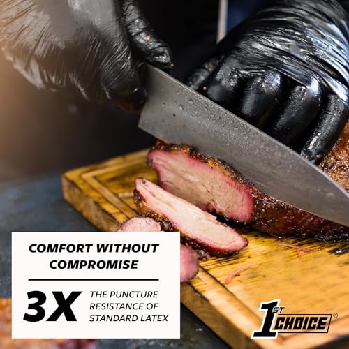 1st Choice Nitrile Gloves, Disposable, Latex-Free, Black, 6 Mil, Industrial, for Mechanics, Cleaning, Automotive and Home Use - size: X-Large, style: Box of 100