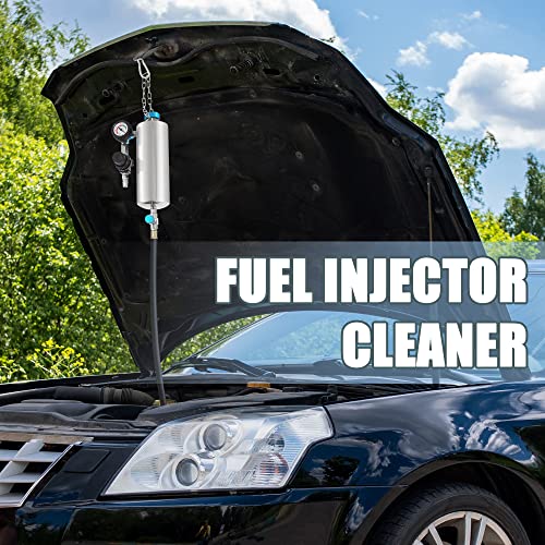 X AUTOHAUX Fuel Injection Systems Cleaning Tools Car Fuel System Cleaner Kit for Petrol EFI Throttle Car Engine Non-Dismantle Cleaner Machine Fuel Injector Cleaner 600ML 140PSI C80