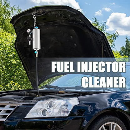 X AUTOHAUX Fuel Injection Systems Cleaning Tools Car Fuel System Cleaner Kit for Petrol EFI Throttle Car Engine Non-Dismantle Cleaner Machine Fuel Injector Cleaner 600ML 140PSI C80