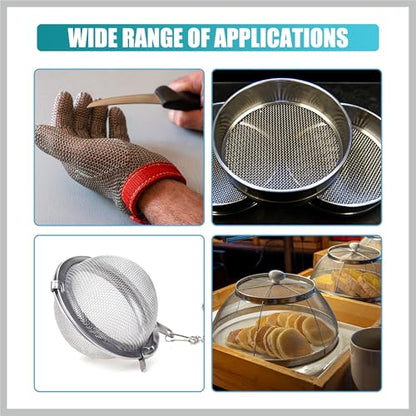 5PCS Welding Mesh Plastic Reinforcing Stainless Steel Wire Mesh Screen for Thermoplastic Repairs Welding Kit for Bumper Kayak Window Screen Mesh Fireplace Net Replacement Car Parts
