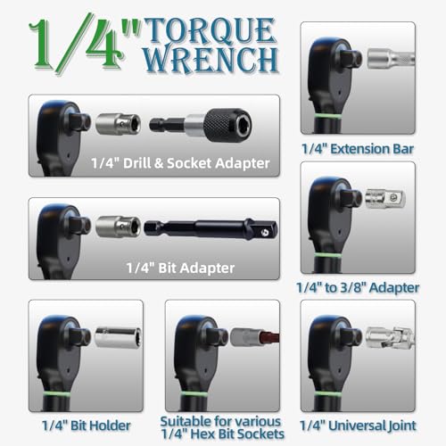 71pcs Bike Torque Wrench Set, Inch Pound Torque Wrench 1/4 Inch Drive, Bike Tool Kit, Bike Torque Wrench Set 10-230 Lbf.in(1.1-25.9N.m) Pro Bicycle Tool Kit (71PCS 10-230 Lbf.in) - size: 71PCS 10-230 Lbf.in