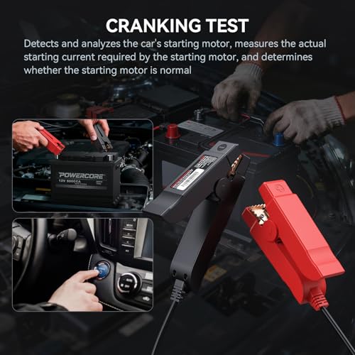 iCarsoft BT900 Wireless BT Battery Test Clip, 100-2000 CCA Load 9V-30V Car Battery Tester Clip with Battery Test/Cranking Test/Charging Test for Car Truck Motorcycle ATV SUV Boat Yacht