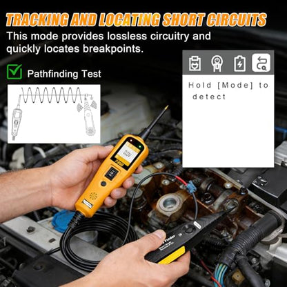 P350 Power Circuit Probe Tester Automotive 12V 24V | Find wire breaks and shorts with 40FT cable, component activation, relay and fuse testing for cars, trucks, boats and RVs