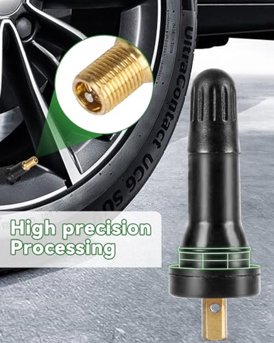 50 Pcs TR1520 Snap-in Tire Valve Stems, TPMS Compatible Rubber Tubeless Valve Stems Fit 0.453" (11.5mm) Rim Holes for TPMS Equipped Cars, SUVs, Light Trucks - size: TPMS