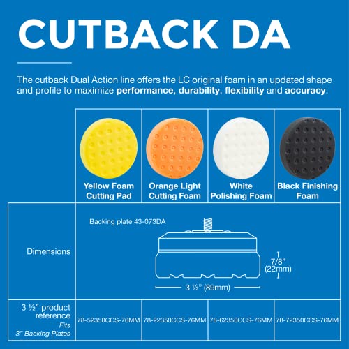 3.5" CCS Foam Pad Kit (Set of 3) Light Cutting, Polishing and Finishing. Fits 3" Backing Plate. - color: Multi, size: 3.5"