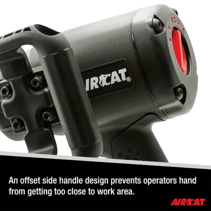 AirCAT 1870-P 1" Low Weight Pistol Impact wrench 2100 ft-lbs , Black , Medium
