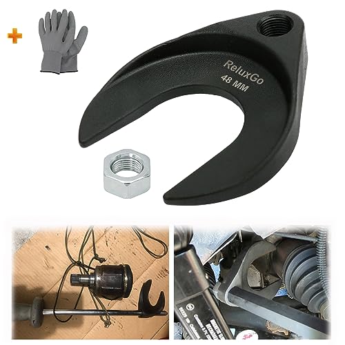ReluxGo Inner CV Axle Removal Tool 48mm with Nut, Front Wheel Drive Axle Pulley Attachment, Fits Slide Hammers with 5/8"-18 Threads, CV Joint Axle Removing Tool - size: 48mm CV Joint Fork Adapter