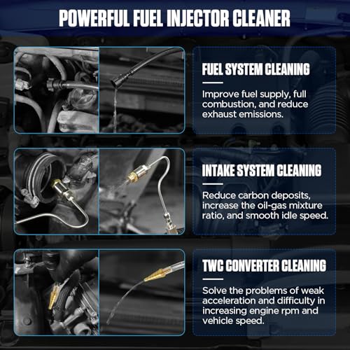 C100 Fuel Injector Cleaner Kit,Non-dismantle Fuel Injector Cleaner Machine,1000ML 150PSI Fuel Injection Systems Cleaning Tools with Various Adapters and Packing Box for Gasoline Injectors - size: C100