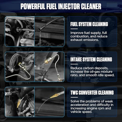 C100 Fuel Injector Cleaner Kit,Non-dismantle Fuel Injector Cleaner Machine,1000ML 150PSI Fuel Injection Systems Cleaning Tools with Various Adapters and Packing Box for Gasoline Injectors - size: C100