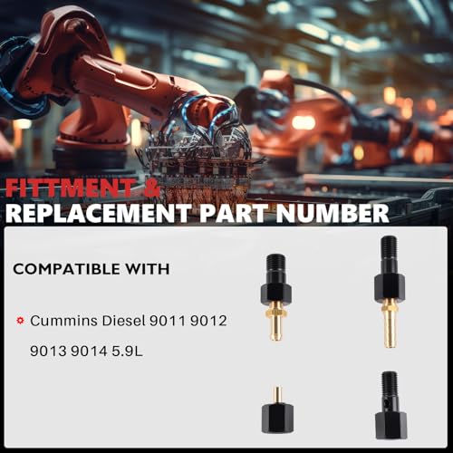 Fuel System Test Fitting Adapter Kit Compatible with Cummins Diesel 9011 9012 9013 9014 5.9L