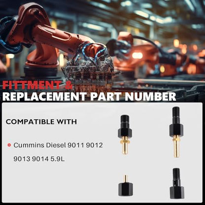 Fuel System Test Fitting Adapter Kit Compatible with Cummins Diesel 9011 9012 9013 9014 5.9L