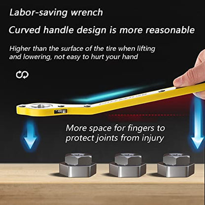 Auto Jack Ratchet Wrench of Labor-Saving Desigh, Car Jack and Lug Wrench, Handle Scissor Jack, Garage Tire Wheel Lug Wrench, for Motorcycle, Car, SUV and Other Vehicles.