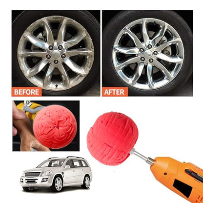 EATAKWARD 6Pcs Car Buffing Polishing Wheels for Drill with 3 inch Shank Polishing Pads, Wheel Shaped Polishing Tool for Metal Aluminum Stainless Steel Chrome Jewelry