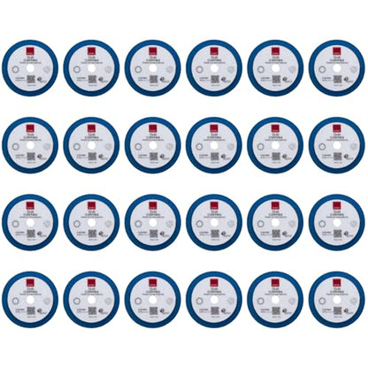 RUPES 9.DA100H Pack of 24 Blue D-A Coarse Cutting Foam Pads 100mm | Ideal for Paint Correction | Mild to Severe Defect Removal | Compatible with 4" Backing Plate - size: Coarse 100mm, style: Pack of 24