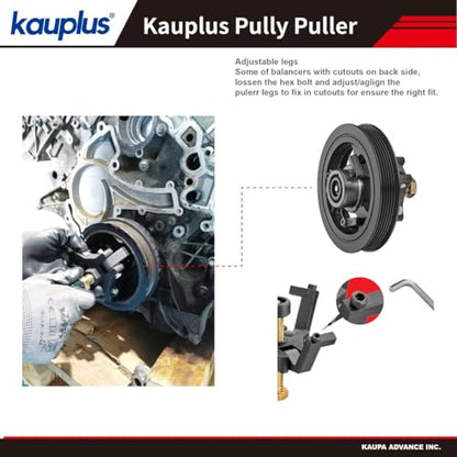 Pulley Puller, Harmonic Balancer Pully Removal Tool, for use with General Motors 5.3L, 5.7L, LS1, 6.0L, LS2, 6.2L, LS3 Engines and…
