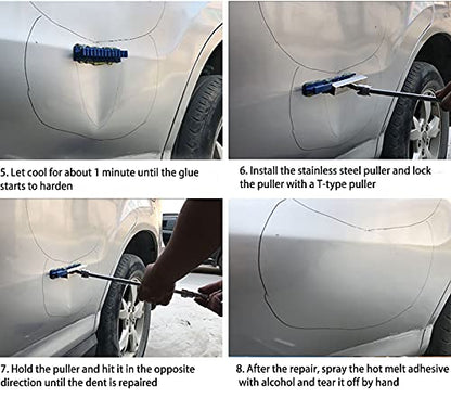 6PCS Glue Tabs Tooth Repair Kit, Dent Remover Tool for Car Paintless Dent Repair Tool Auto Dent Repair Tools Long Dent Repair Tools - color: Glue Tabs